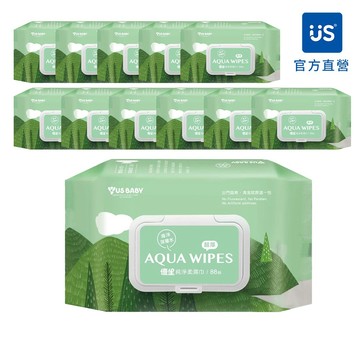 【US BABY 優生】純淨柔濕巾-超厚型加蓋款-88抽 x12包/24包 箱購 超厚濕紙巾 附蓋子