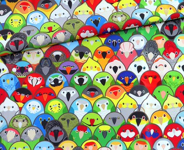 鸚鵡多多 ‧ 防潑水交織印花布