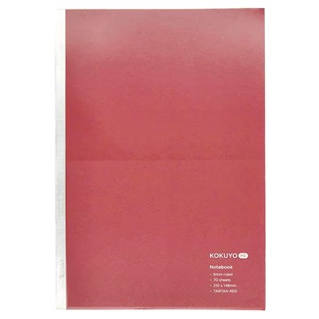 KOKUYO 國譽 ME 筆記本  6mm橫線  70張  210 x 148mm  格紋紅  跑道紅  1本