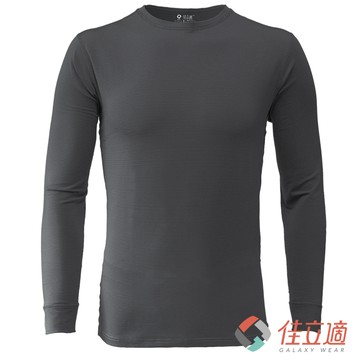 3M-佳立適-升溫蓄熱保暖衣-男圓領-灰