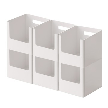 hoi! 懶角落直角收納盒 淺櫃 中6入組