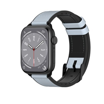 MAGEASY Hybrid 天空藍 矽膠真皮錶帶 40-42mm H7900 【新竹皇家4895241118128】