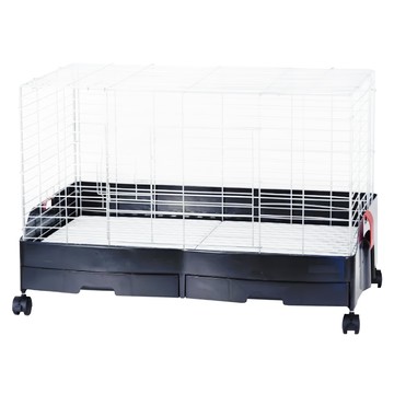 LillipHut 麗利寶 雙抽屜易潔兔籠 810 x 505 x 550mm 黑色 方便清理  1個