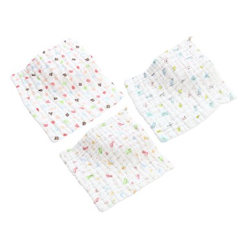 PUREAL 純真兔 12層澎澎萬用方巾3件組  1套  小熊軟糖 + 繽紛車車 + 環遊世界