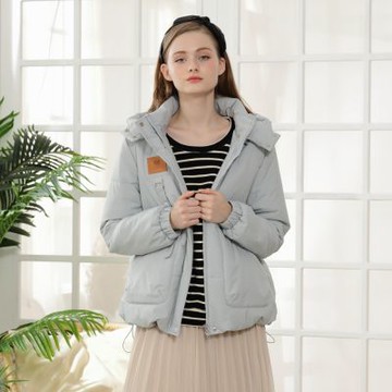 【CUMAR】防水固色抗靜電休閒活動帽可拆羽絨棉壓線短(黑 粉 綠/魅力商品)