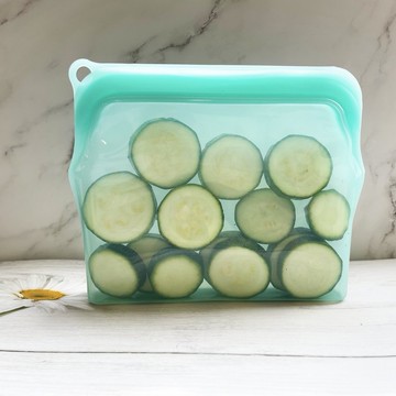 [JC ECO BELIEVER] 470ml蒂芬尼綠超密封系列保鮮袋 矽膠食物袋 食物袋 矽膠袋 矽膠密封保鮮袋 保鮮袋 舒肥袋 夾鏈袋 密封袋  Eco Believer