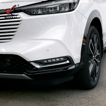 適用于本田22款繽智Vezel改裝前霧燈飾條 HR-V專用霧燈眉電鍍配件