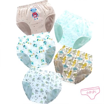 小 pipi - 純棉兒童三角內褲5件組_男童-機器人