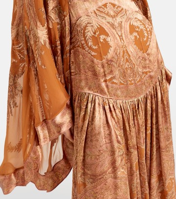 Zimmermann Memento Burnout paisley semi-sheer gown