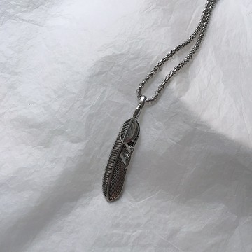 復古羽毛項鍊 男女可戴 合金電鍍 男生項鍊 女生項鍊 男項鍊 女項鍊 項鏈 復古項鍊 簡約項鍊 United Freak