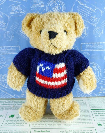 【震撼精品百貨】日本日式精品 熊 Bear 咖啡熊-藍色 震撼日式精品百貨