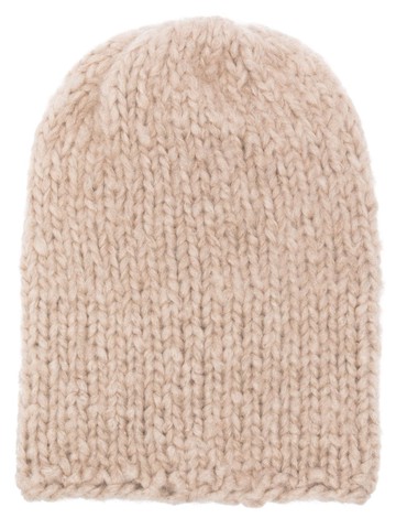 Wild Cashmere - cable-knit cashmere beanie - women - Cashmere - One Size - Neutrals