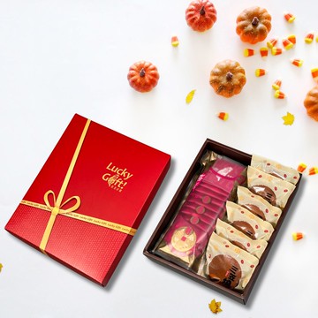 【喜之坊】圓片牛軋糖錦囊袋(15入)+三笠燒 (6入)★過年禮盒