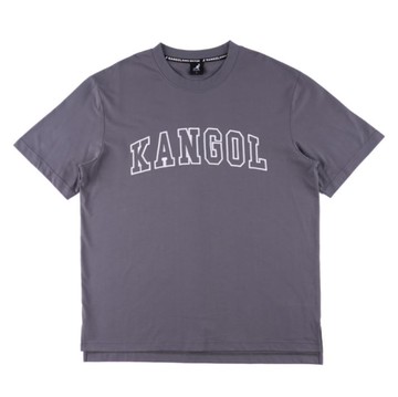 KANGOL 短T 短袖 深灰 大LOGO 刺繡 寬版T 中性 6325103112