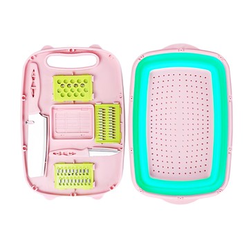 晟龍 創新九合一廚房切菜瀝水神器  34 x 23 x 11cm  顏色隨機  1組