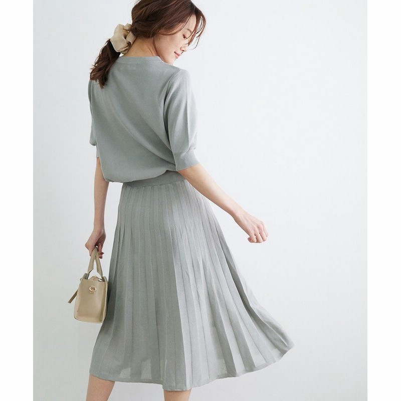 ロペピクニック ハーフスリーブニットプリーツワンピース レディース ライト グリーン 40 Rope Picnic 通販 Lineポイント最大1 0 Get Lineショッピング