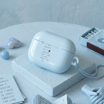 Airpods 藍色便簽耳機殼 1 2 3 4 Pro3 Pro2 Pro 原創 防摔 硬殼 耳機套 蘋果 保護殼 質感