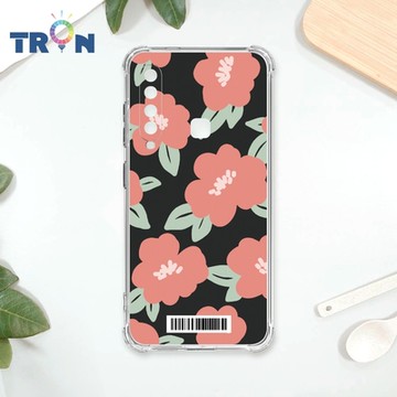 TRON 三星 A9 (2018) 平塗手繪花朵A款 四角防摔載具殼 軟殼 手機殼
