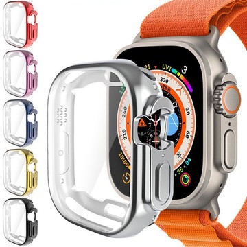 殼膜一體 錶帶 適用 蘋果 Applewatch ultra 手錶保護殼 TPU全包防摔 iwatch 49mm 錶殼