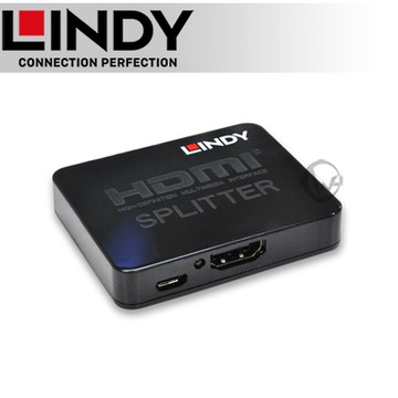 LINDY 林帝 迷你型HDMI1.4 10.2G 一進二出分配器 (38157)