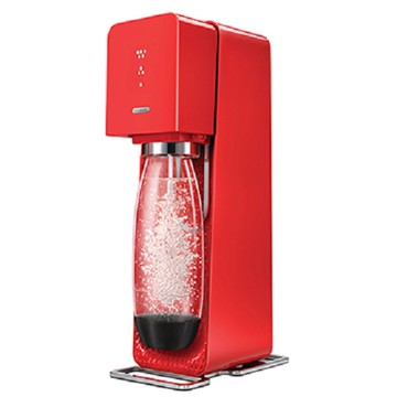 【英國Sodastream】Source Plastic氣泡水機【全新扣瓶設計｜閃耀紅｜贈1L金屬寶特瓶｜恆隆行授權商】