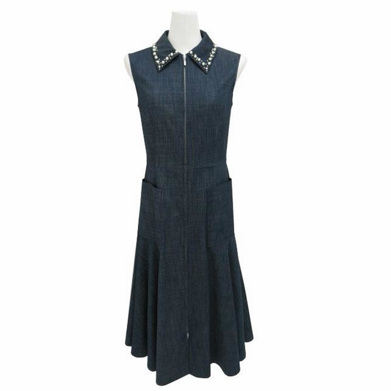 新品同様 FOXEY NEW YORK ドレス ミレーヌ 襟取外し
