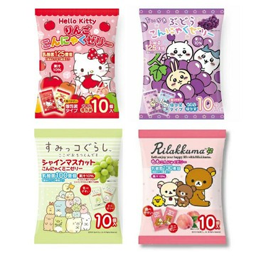 【江戶物語】 橫尾 YOKOO 乳酸菌蒟蒻果凍 吉伊卡哇/角落生物/KITTY/拉拉熊 擠壓式果凍