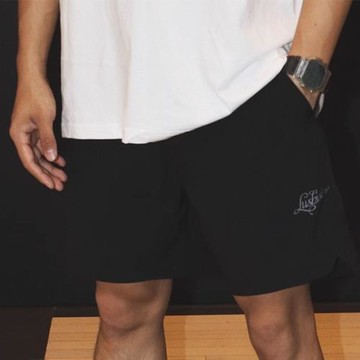 LUSHISI[日落籃球]短褲寬松籃球四五分褲街頭潮流運動籃球訓練褲