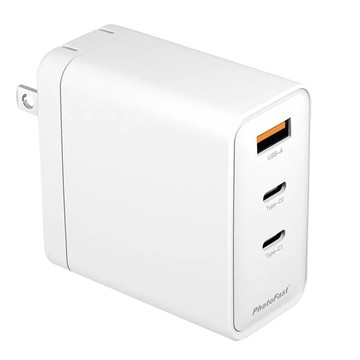 PhotoFast 銀箭資訊 A1 GaN 65W 氮化鎵電源供應器 2C+1A 三孔充電器 PD/QC快充  白色  1個
