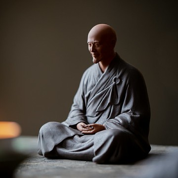 煉器陶瓷弘一法師禪意擺件創意家居客廳茶室茶桌四大高僧裝飾擺設