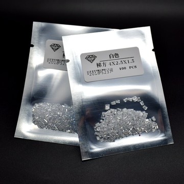 白色透明色梯方斜梯形寶石鋯石裸石戒指吊墜耳釘diy珠寶飾品配件