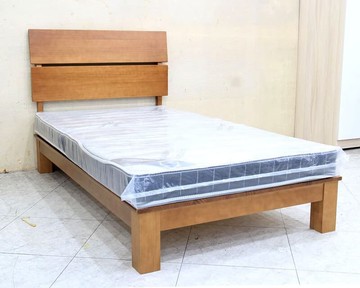 歐風別館文森3.5尺香檜全實木單人床架基隆至台中免運費