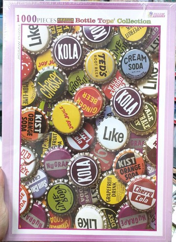 HM - 生活幽默-收集瓶蓋 台灣製 1000片夜光拼圖 L600-001(絕版拼圖，不一定能補片)