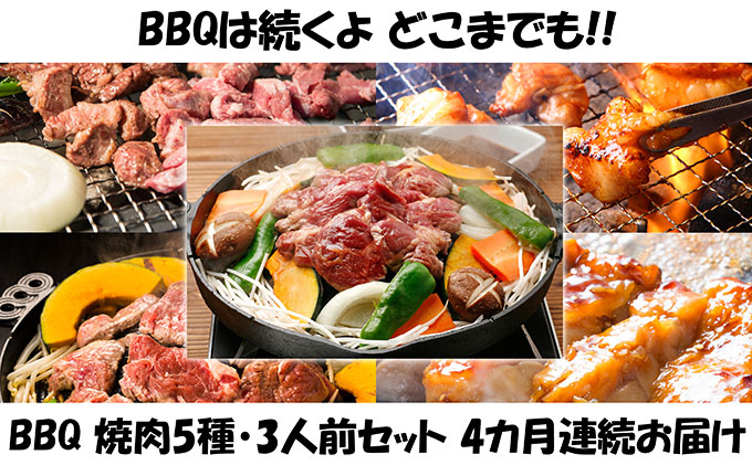 ハッピー！BBQセット　～焼肉5種　3人前コース～