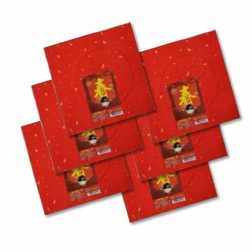 天成筆墨莊 春聯紙 一字春聯 灑金紙 手工宣紙 17X17CMX7張入X6包 /組 4716608995612