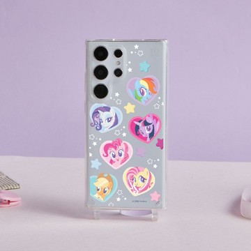 彩虹小馬 愛心大頭亂花晶石透明防摔SAMSUNG繩掛手機殼