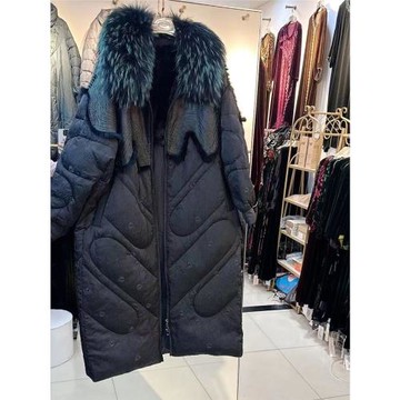 2024年冬季新款鵝絨服貉子毛皮毛一體寬松休閑高端時尚外套37328