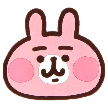 卡娜赫拉的小動物 粉紅兔兔QQ造型杯墊  有效止滑 隔絕水漬 方便清潔  12 x 11cm  經典  1個