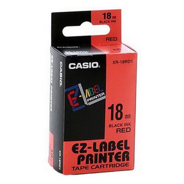 【史代新文具】卡西歐CASIO XR-18RD1紅底黑字標籤帶18m/m×8M