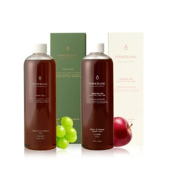 SHINE BLANC 潔淨清新漱口水 瓶裝兩入組(兩款任選) - 麝香葡萄500ml-麝香葡萄500ml