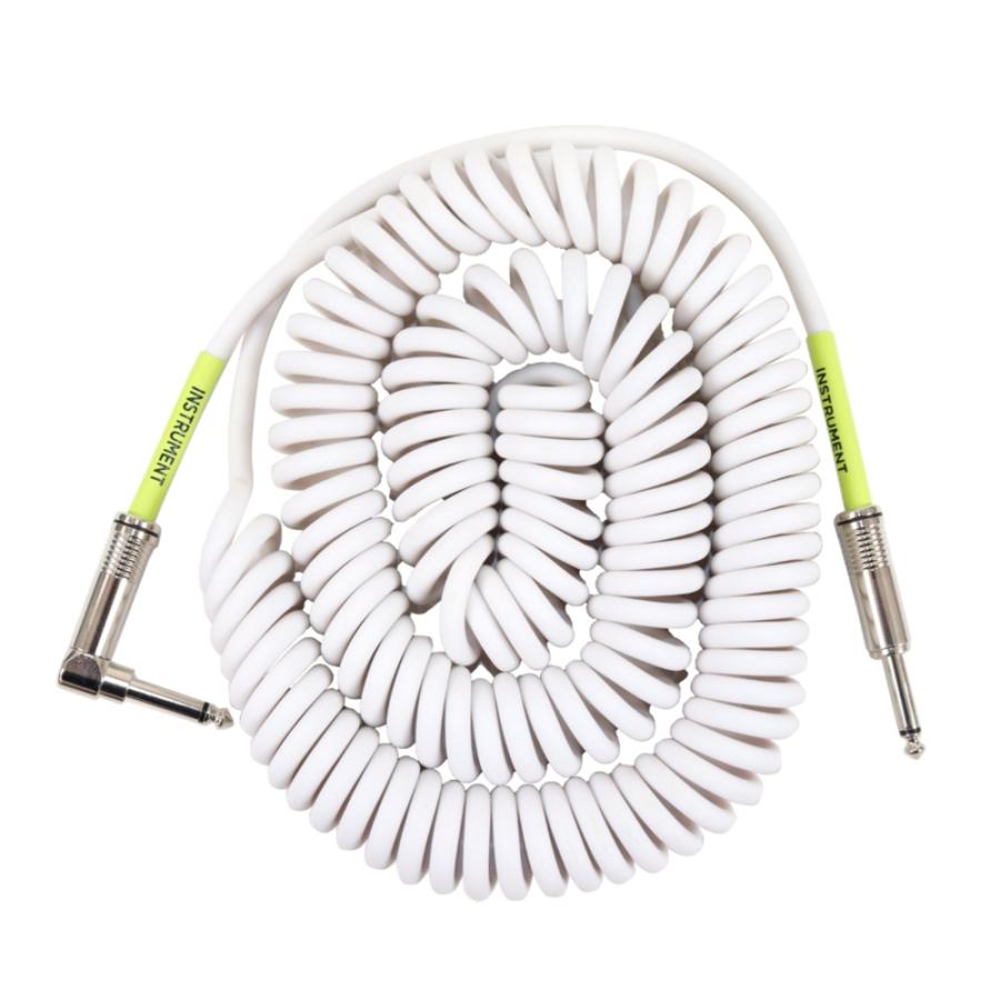 ernie-ball Ernie Ball Coiled Instrument Cable White 9.1m LS アーニーボール カールケーブル