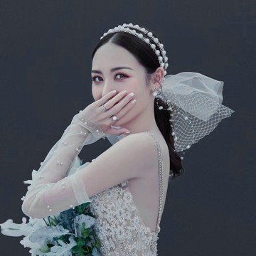 新娘頭紗女短款頭紗結婚婚紗頭紗超仙旅拍網紅拍照個性頭飾