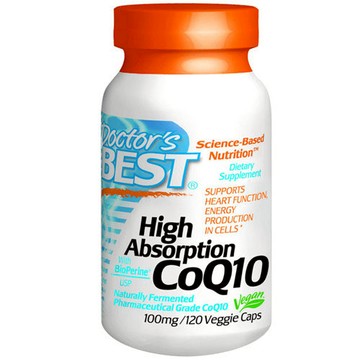 High Absorption CoQ10 with Bioperine 120 Veggie Caps by Doctors Best