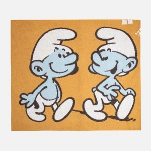 藍色小精靈針織緹花毯