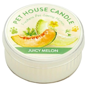 PET HOUSE 室內除臭寵物香氛蠟燭-香甜蜜瓜 1.5oz 43g 無添加色素 石蠟 石油 100%全天然黃豆蠟 純棉芯  1罐