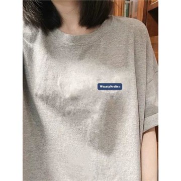 海外訂單出口余貨剪標撿漏~美式休閑男女夏季100%純棉時尚短袖T恤