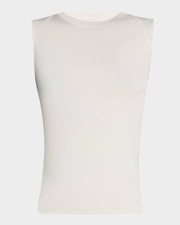 Sleeveless Fitted Silk Stretch Knit Top