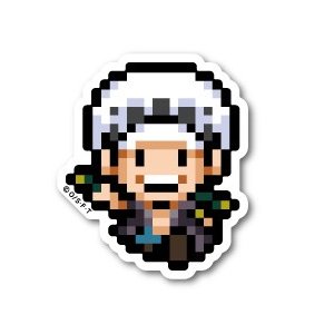 ピクセルワンピース ステッカー ロー ミニサイズ Opx024s One Piece ドット絵 グッズ 通販 Lineポイント最大get Lineショッピング