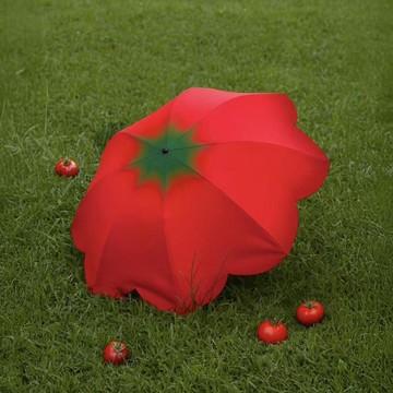 雨季好物 小紅書同款Tomato西紅柿摺疊雨傘高顏值個性晴雨兩用傘抗風遮陽 雨傘 防曬 折疊傘 壹灣出貨