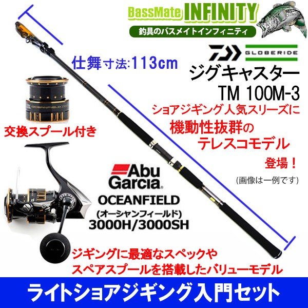 ライトショアジギング入門セット ダイワ ジグキャスター Tm 100m 3 アブガルシア オーシャンフィールド 3000h 3000sh 通販 Lineポイント最大0 5 Get Lineショッピング